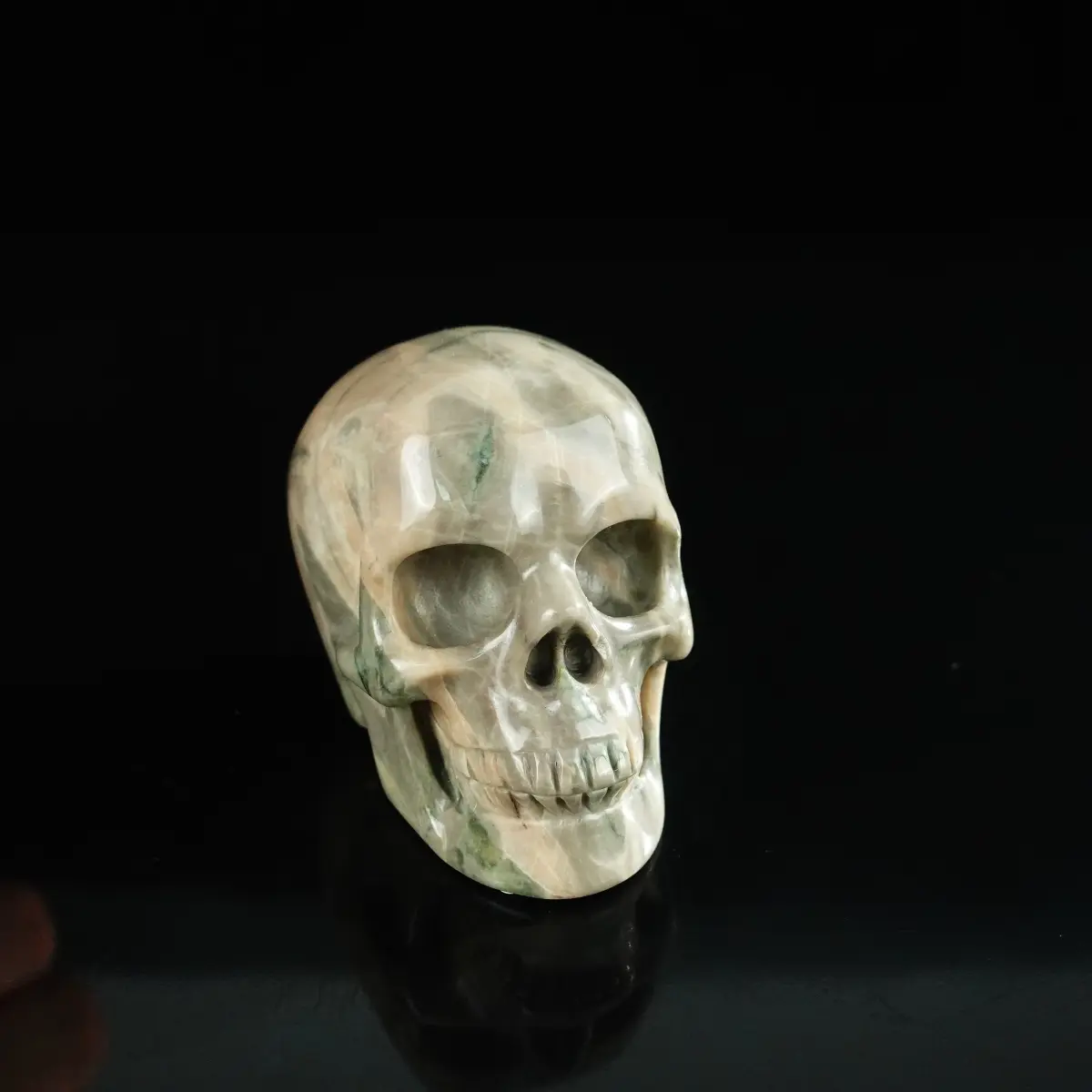 Gift  Nine Dragon Jade Skull 2.2inch 3 inch 4.5inch Skull ,Realistic,Crystal Healing,Fine Sculpture
