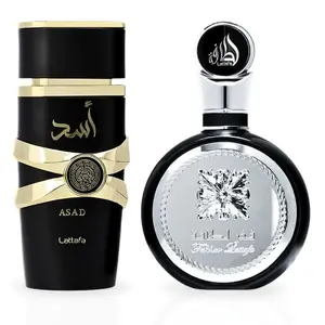 Asad & Fakhar For Men Eau De Parfum 100ml Each (3.4 oz) | Long-Lasting Masculine Fragrance Set | Powerful Spicy, Woody, and Fresh Scents