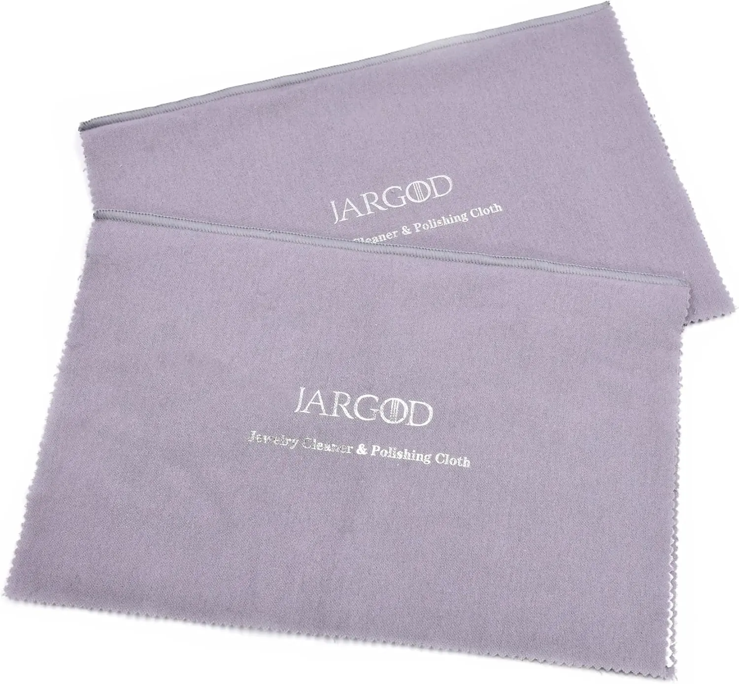 JARGOD Silver Polishing Cloth — Jewelry Tarnish Remover & Cleaner for Gold Silver Platinum, 11x14" Cotton, Pack of 2