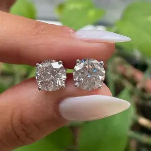 Labgrown Diamond Stud Earrings VVS2 - F Color set in Platinum 4 prong setting. IGI certified each stone. Please Choose desired carat weight.