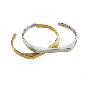 Custom Minimalist Geometric Open Cuff Bracelet, Personalized Laser Engraved Bangle for Couple, Best Friend & Everyday Style