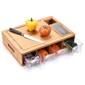 Walnut Solid Wood Multi-Functional Cutting Board Set with Handle Kitchen Storage Drawer Type for Chopping and Bread Does not apply