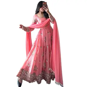 Elegant Heavy Handwork Anarkali Suit