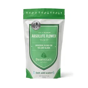 Beanstalk Agriculture Absolute Flower 11-3-17 1lb Bag High-Performance Bloom Fertilizer for Home Tent Greenhouse & Full-Scale Facilities