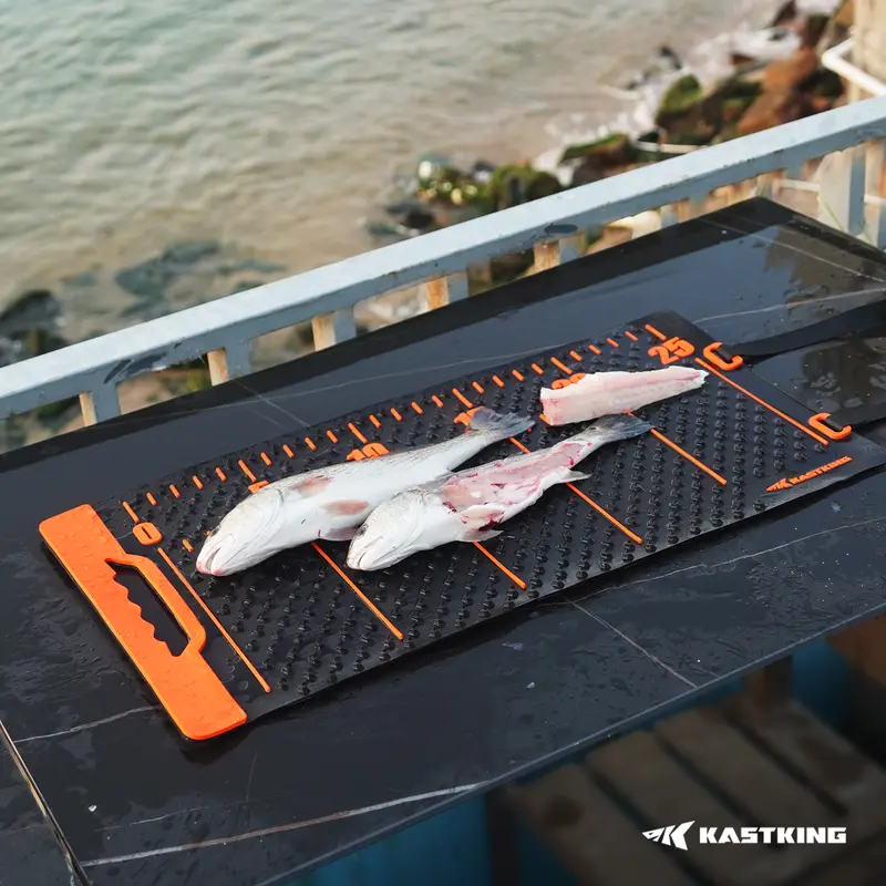 KastKing EZ Fillet Fish Fillet Mat, Anti-slip Texture With 25" Integrated Ruler, Extended Dimensions, Easy to Clean Material, Portable Storage, Fish Cutting Board Chopping Block Ceramic 8