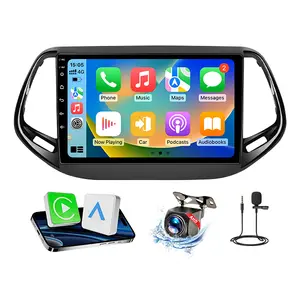 Car Stereo Radio for Jeep Compass 2017 2018 2019 2020, Wireless Carplay & Android Auto, GPS Navigation, 2GB+64GB, 10 inch, Touchscreen, Bluetooth, RDS, FM, SWC, 5G, WIFI