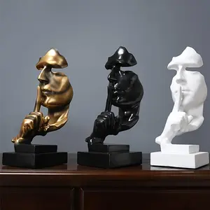 1 Piece Thinker Statue Abstract Art Figurine Modern Decor