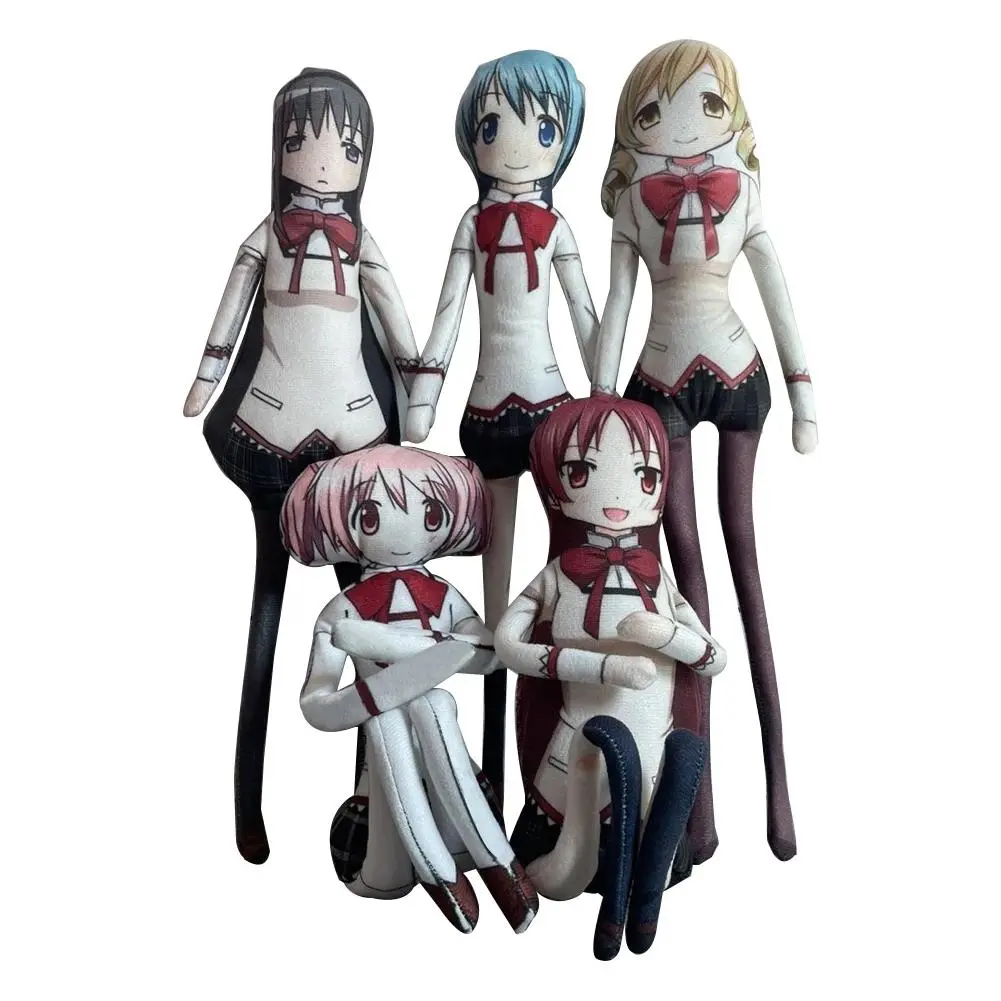 Anime Kaname Madoka Plush toys Miki Sayaka Tomoe Mami Akemi Homura Figure Magical Girl toy Abstract Doll DIY model Birthday Gift
