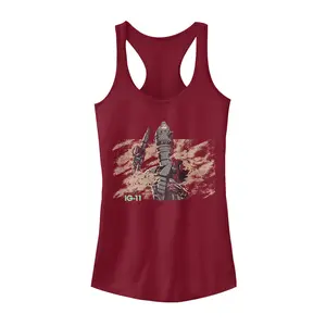 Juniors Womens Star Wars The Mandalorian IG-11 Dusty Droid Racerback Tank Top