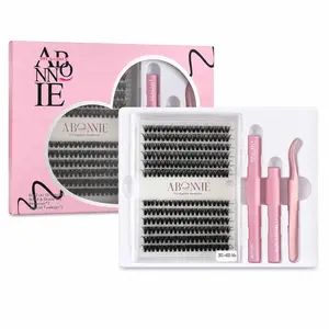 Lash Clusters Kit Natural Individual Lashes Wispy Eyelash Set Mixed Length Individval Eyelash Extensions Kit,Self Grafting False Eyelashes with Tweezers&Glue&Remover,Prefessional Eye Makeup Accessories for Women，Gift For GirlFriend