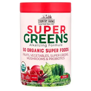 Country Farms Super Greens, Alkalizing Formula, Berry, 10.6 oz (300 g)
