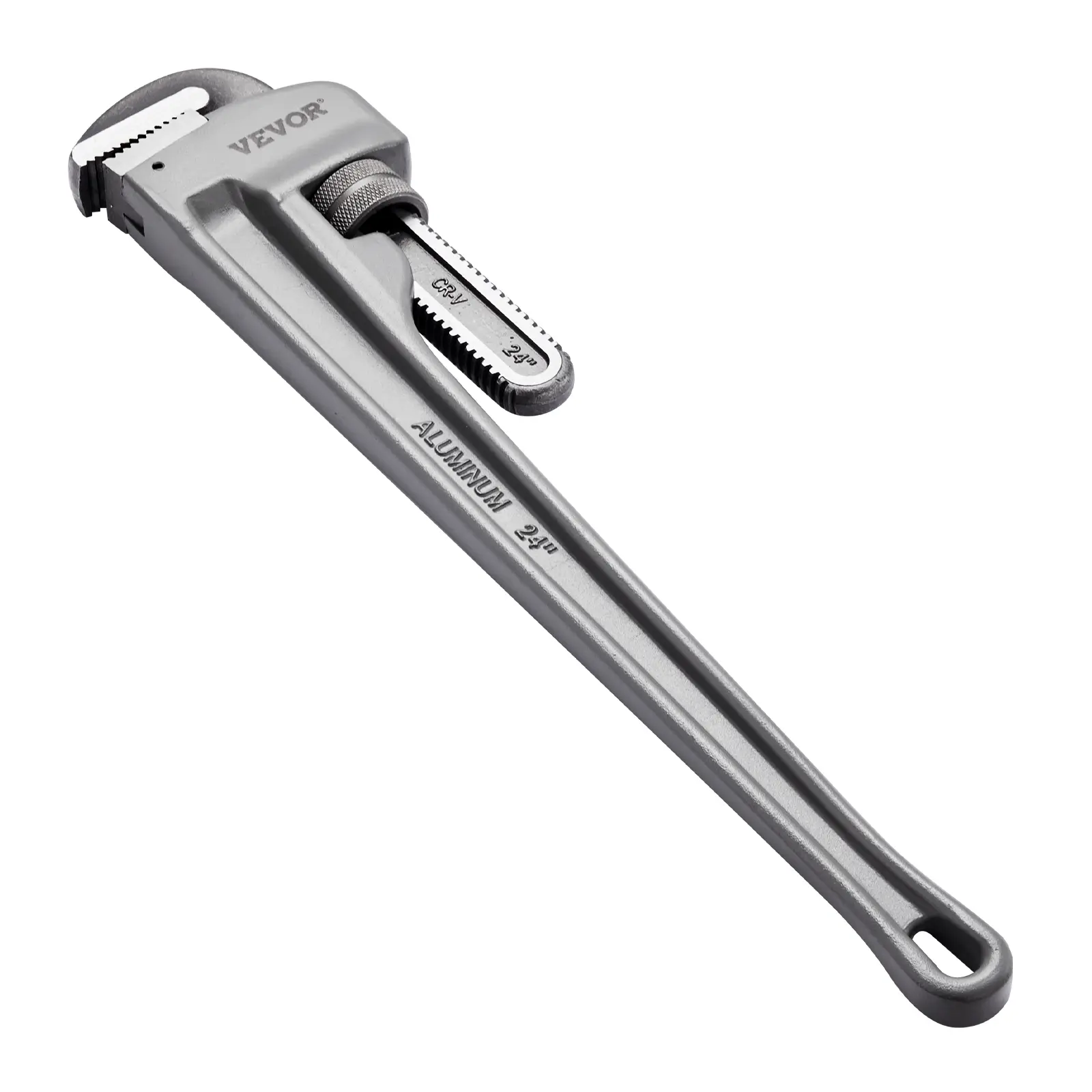 【Summerfinds】VEVOR 24" Aluminum Straight Pipe Wrench - Heavy Duty Universal Adjustable Wrench Multitools & Accessories with High Strength Jaw, Ergonomic Comfortable Grip, Hangable Lightweight Design for Water Pipes, Automotive Repairs, Hand Tools, Wor