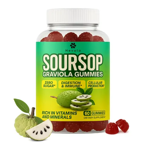 Max Strength Organic Soursop Graviola Gummies - Vegan & Non-GMO, 0 Sugar Sweet, 2-Gummy Dose Wellness Supplement with Organic Herbs, Sea Moss, Turmeric, Lemon, Ashwagandha - Immunity Boost, Digestive & Cell Support, Liver Cleanse, Antioxidant Dietary Aid