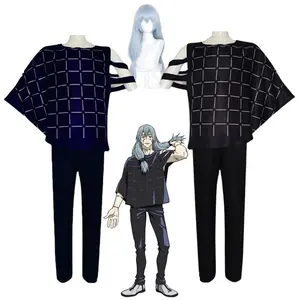 Mahito Cosplay Anime jjk Costumes Wig Top Pants Suit Halloween Costume For Men Carnival Party Mahito Set For Comic Con