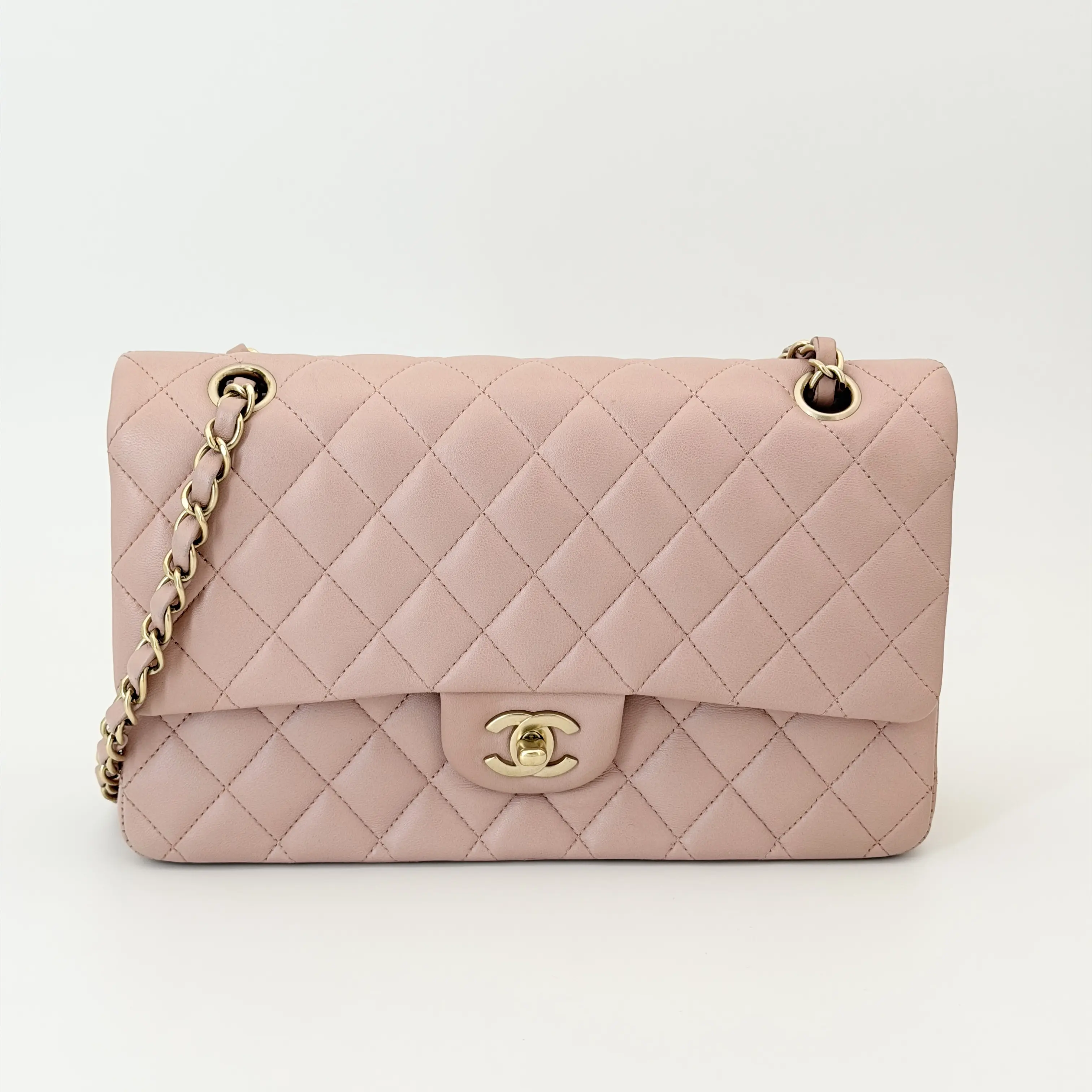 Pre-owned CHANEL leather Crossbody bags Pink Double Flap Bag