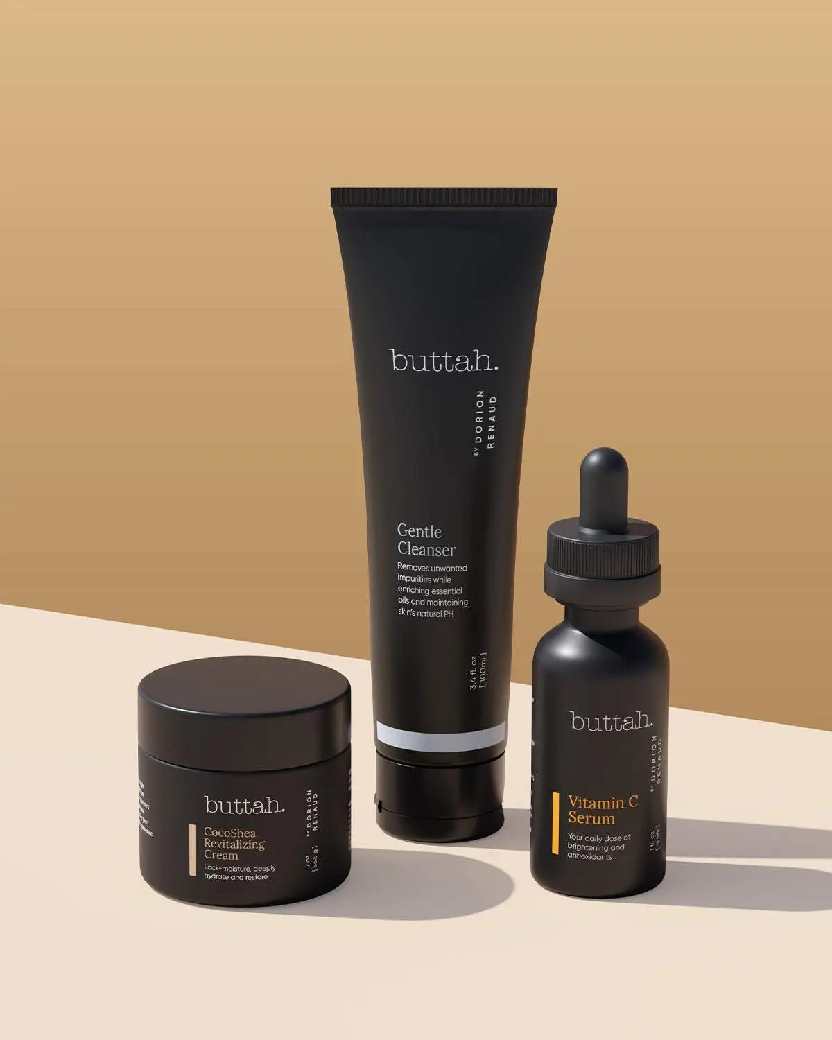 Daily Customizable 3-Step Skincare Kit - Gel Cleanser, Vitamin C Serum & Moisturizer for Hydrated, Flawless & Radiant Skin Flower Gentle