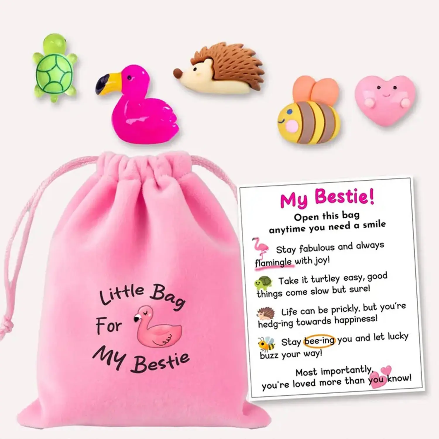1set Gift Set, Warm Pocket Hugs With Flamingo, Turtle, Heart, Personalized Funny Gift Bag, Quirky Gift, Anniversary Gift, Funny Birthday Gifts, Gift For Family, Friends, Perfect For Birthdays, Weddings, Anniversaries And Special Occasions
