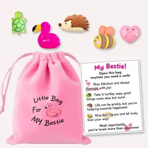 1set My Bestie Gift Set, Warm Pocket Hugs With Flamingo, Turtle, Heart, Hedgehog, Bee, Personalized Funny Gift Bag, Quirky Gift, Gift For Family, Friends,Best Friend, Perfect For Birthdays, Weddings, Anniversaries And Special Occasions