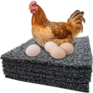 6 Pcs Chicken Nesting Pads, Washable Nesting Box Liners for Chicken Coop, Reusable Nest Box Pads, Chicken Laying Mats, Soft Cuttable 12*12 inch