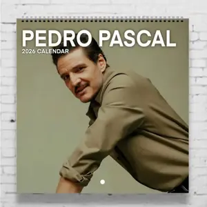 Pedro Pascal 2026 Calendar, Aesthetic Wall Calendar for Home & Office, High-Quality Monthly Celebrity Photo Calendar, Unisex Gift for Fans, Perfect Holiday Present