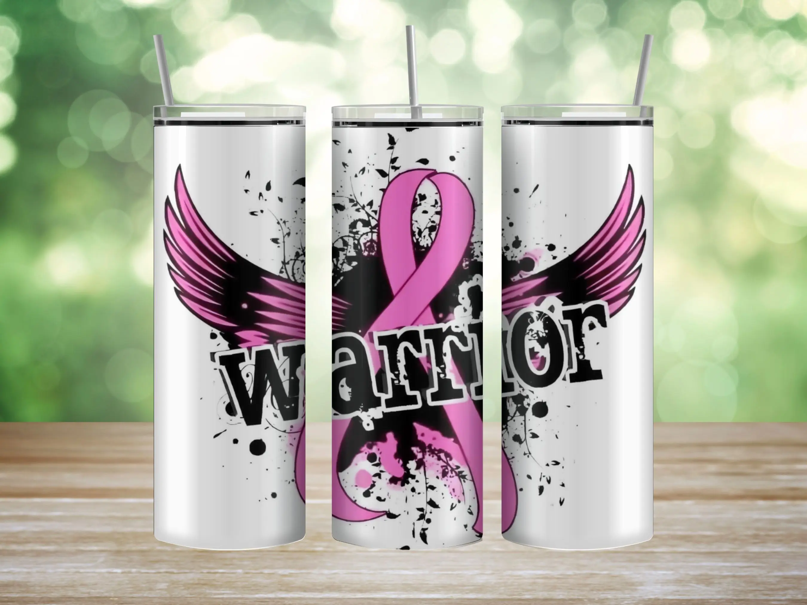 Breast Cancer Warrior 20 oz Tumbler Cups