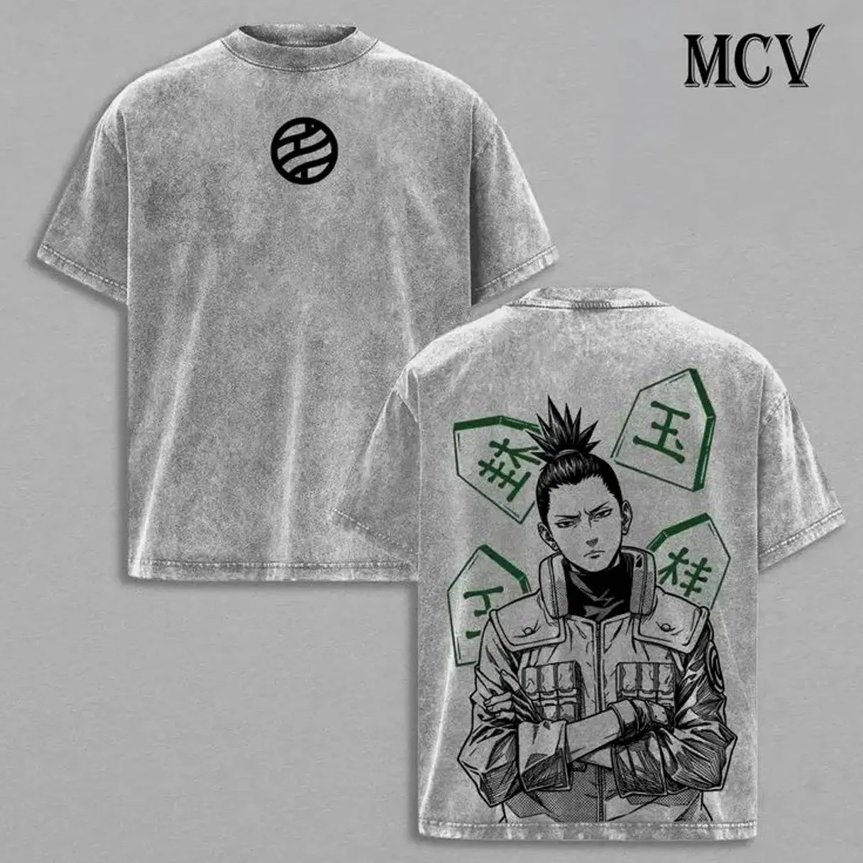Shikamaru Nara Vintage Washed Graphic Tee - Lazy Genius Shadow Possession Anime T-Shirt | Oversized Streetwear Top for Men & Women | Shinobi Apparel 3ON