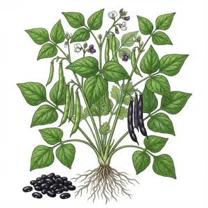 BEAN Seeds, Black Midnight Bush