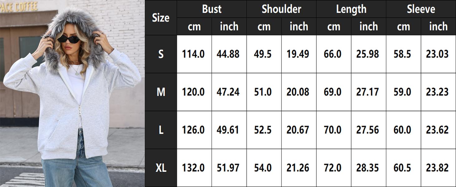 Arssm Women’s Y2K Hoodie Jacket – Faux Fur Zip-Up 2000s Clothing, Emo Grunge Coat & Vintage Hooded Sweatshirt for Teen Streetwear