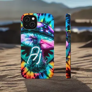 Tie Dye Multicolored Shroom "Ai" Ai Mag Safe Tough iPhone Cases!