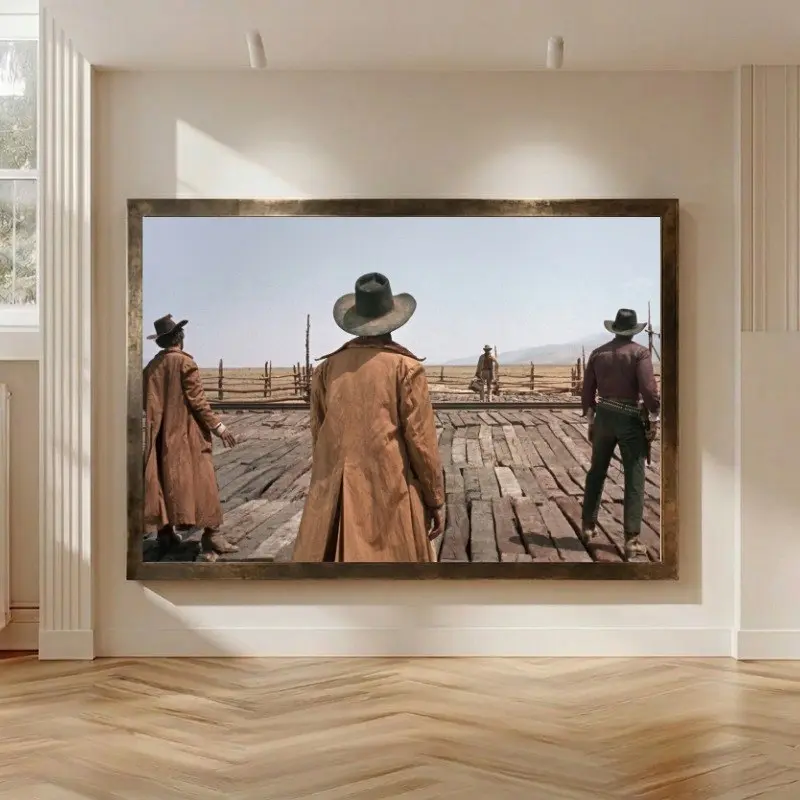 "Once Upon a Time in the West" Standard Unisex Frameless Matte Paper Crisp Print Poster, Mountable Rolled Hanging Wall Art, Easy-to-Clean Fade-Resistant Artwork for Walls Artistic Graphic Prints Modern Living Room Home Decor