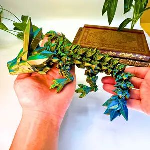 12IN Baby Crystal Dragon Fidget Toy Decor, 3D Printed