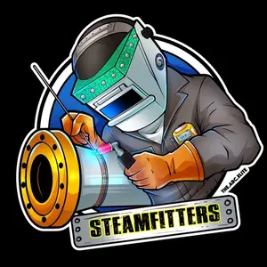 Steamfitters Sticker - 3"x3" Welders and Pipefitters - Ideal for Welding Enthusiasts and Professionals