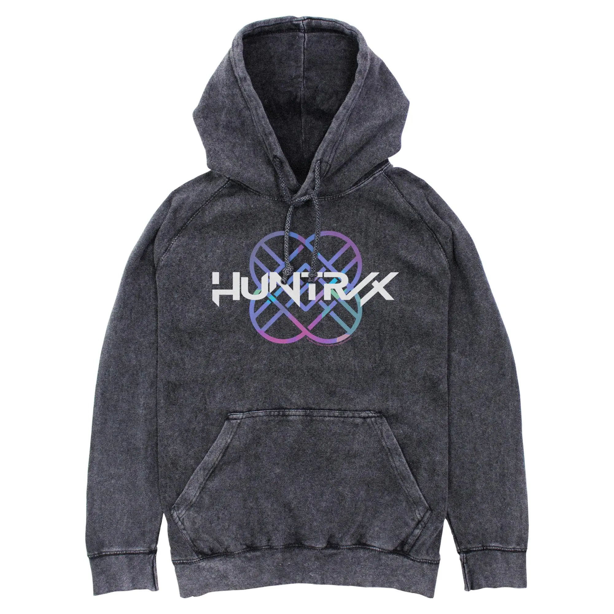 Mens KPop Demon Hunters Huntrix Holographic Logo Lightweight Hoodie