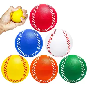 Baseballs Soft Baseball Colorful   Baseballs, Soft Practice Balls 6-Pack  for Hitting Play, Baseball Gifts for Beginner