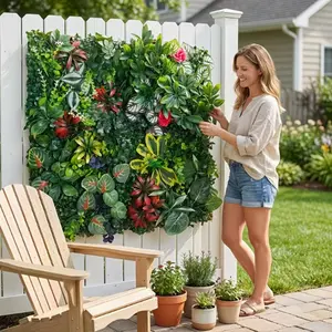 Artificial Wall Panel, Home Decor Fake Plants, Outdoor Tropical Plant Decoration, Wedding Party Decor, Indoor/outdoor Use