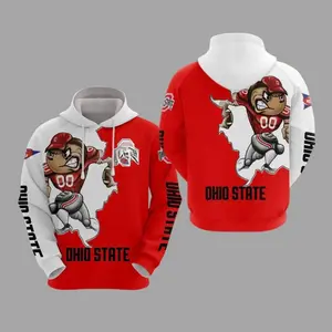 Vintage Rose Bowl Ohio College Football 3D Hoodie for Men and Women, Realistic 3D Print Pullover, Unique Graphic Hoodie, Stylish Streetwear