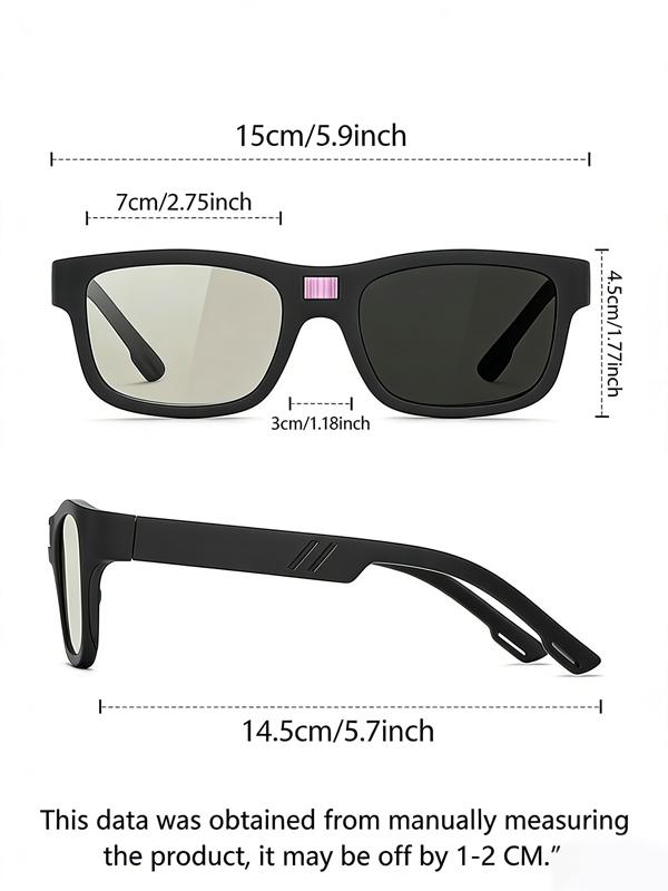 Paleshy Ultra-Light Smart Polarized Sunglasses 0.1-Second Color-Shift Photochromic Square Glasses for Men Women UV Blocking Outdoor Safety Eyewear with Rapid Lenses Paleshy Ultra-Light Smart Polarized Sunglasses 0.1-Second Color-Shift Photochromic Square Glasses for Men Women UV Blocking Outdoor Safety Eyewear with Rapid Lenses