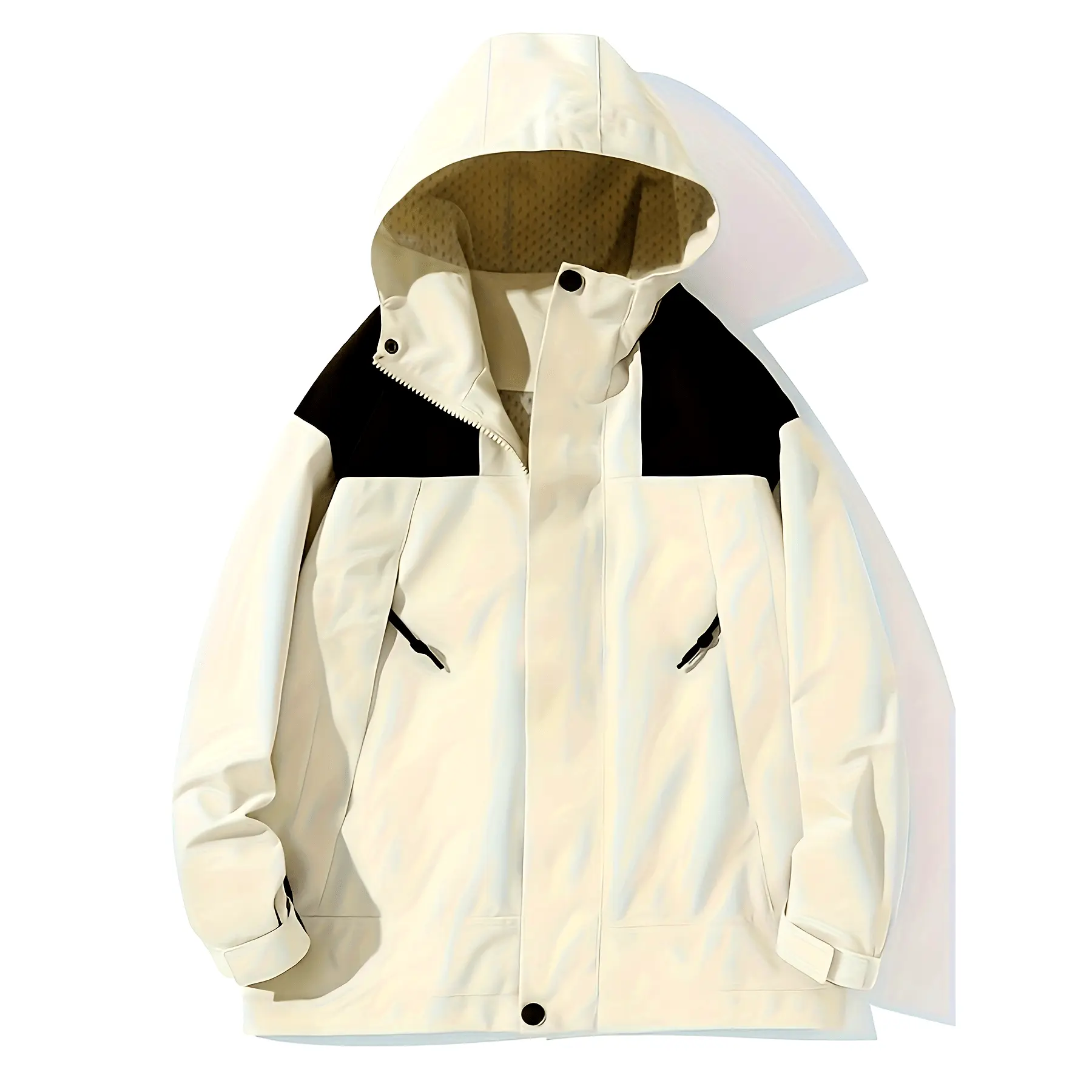 Girls' Spring and Autumn Double-Layer Windbreaker Outdoor Hooded Jacket Hiking Climbing Top
