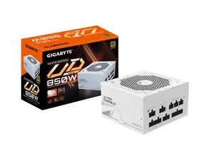 GIGABYTE GP-UD850GM PG5W PCIE 5 ATX 3.0 Fully Modular Gaming Power Supply - 80 Plus Gold Certified 850W - Japanese Capacitors - ATX PSU