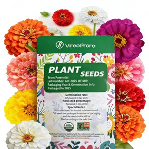 Zinnia Seeds - Pure Seeds - No Filler - USA Heirloom Flower Seeds ramo de gerberas Mixed-Color Fruit Seedlings Plant