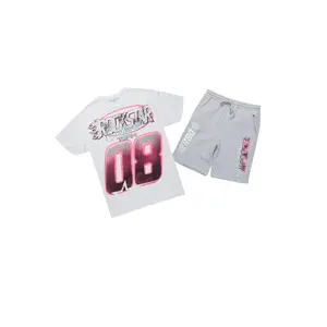 Theo White/Grey T-Shirt Short Set