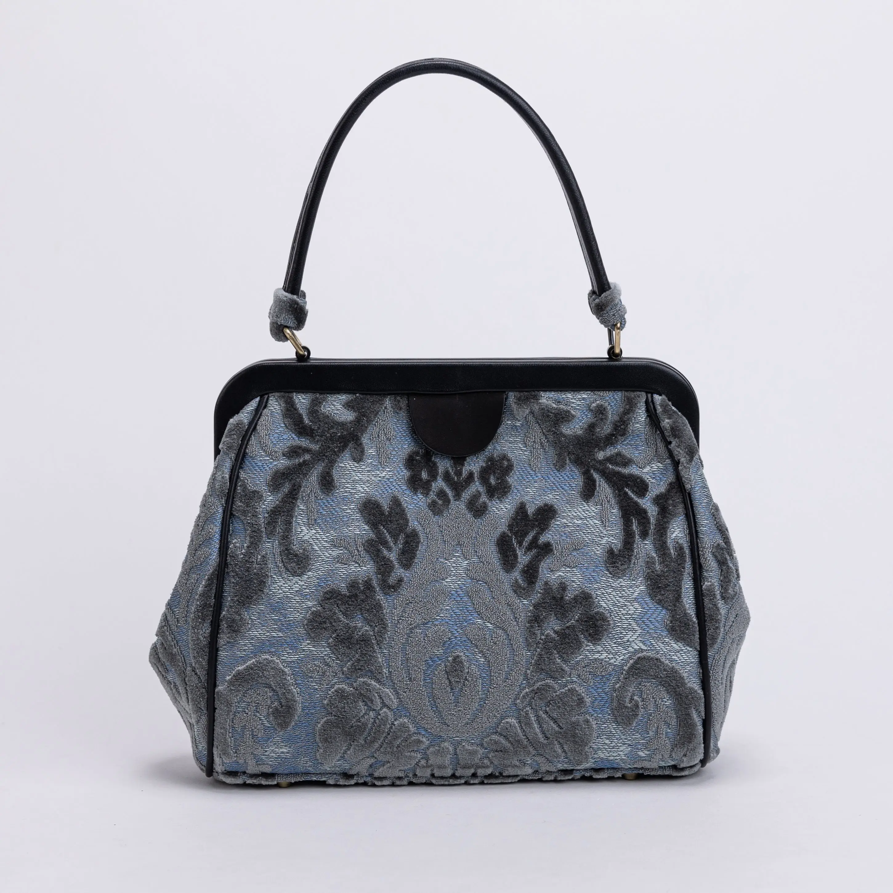 Burnout Velvet Steel Blue Alma Satchel