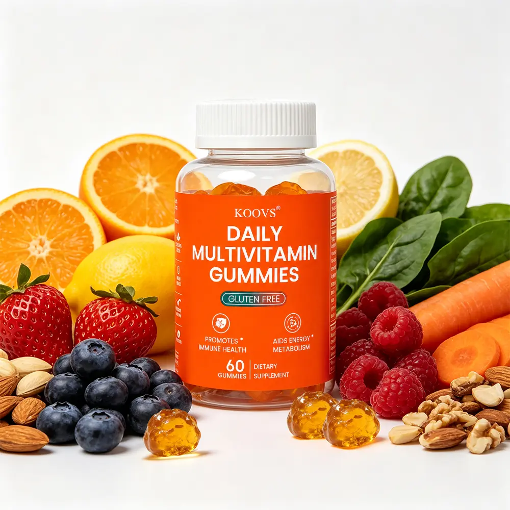 KOOVS Daily Multivitamin Gummies - Essential Vitamins & Minerals Support for Immune & Energy - Delicious Chewable Supplement for Adults