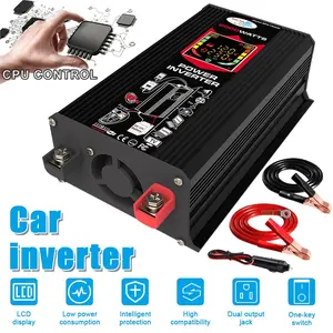 High-Power Pure Sine Wave Inverter Dc to Ac Inverter - 6000W Car Power Inverter DC 12V to 110V AC Converter Fast with LCD Display USB Modified Sine Converter Car Adapter