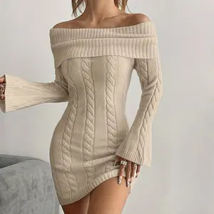 Long Sleeve Off-Shoulder Bodycon Mini Dress | Party & Club Dress