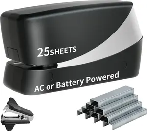 Electric Stapler - Heavy Duty Desktop Model with 3x Faster Stapling, Error Proofing Design, 25-Sheet Capacity, No-Jam Automatic AC Power, 2000 Staples, 1 Staple Remover, Increases Efficiency for Office Use