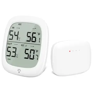 Indoor Outdoor Thermometer Wireless, Outside Digital Thermometer Humidity with Waterproof Sensor, LCD Backlight, Max/Min Trend, Wireless Humidity Gauge For Home,Room,Greenhouse,Patio