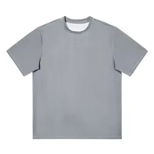 Men's Quick Dry Mesh T-Shirt, Casual Summer Short Sleeve Tee Shirt, Grey