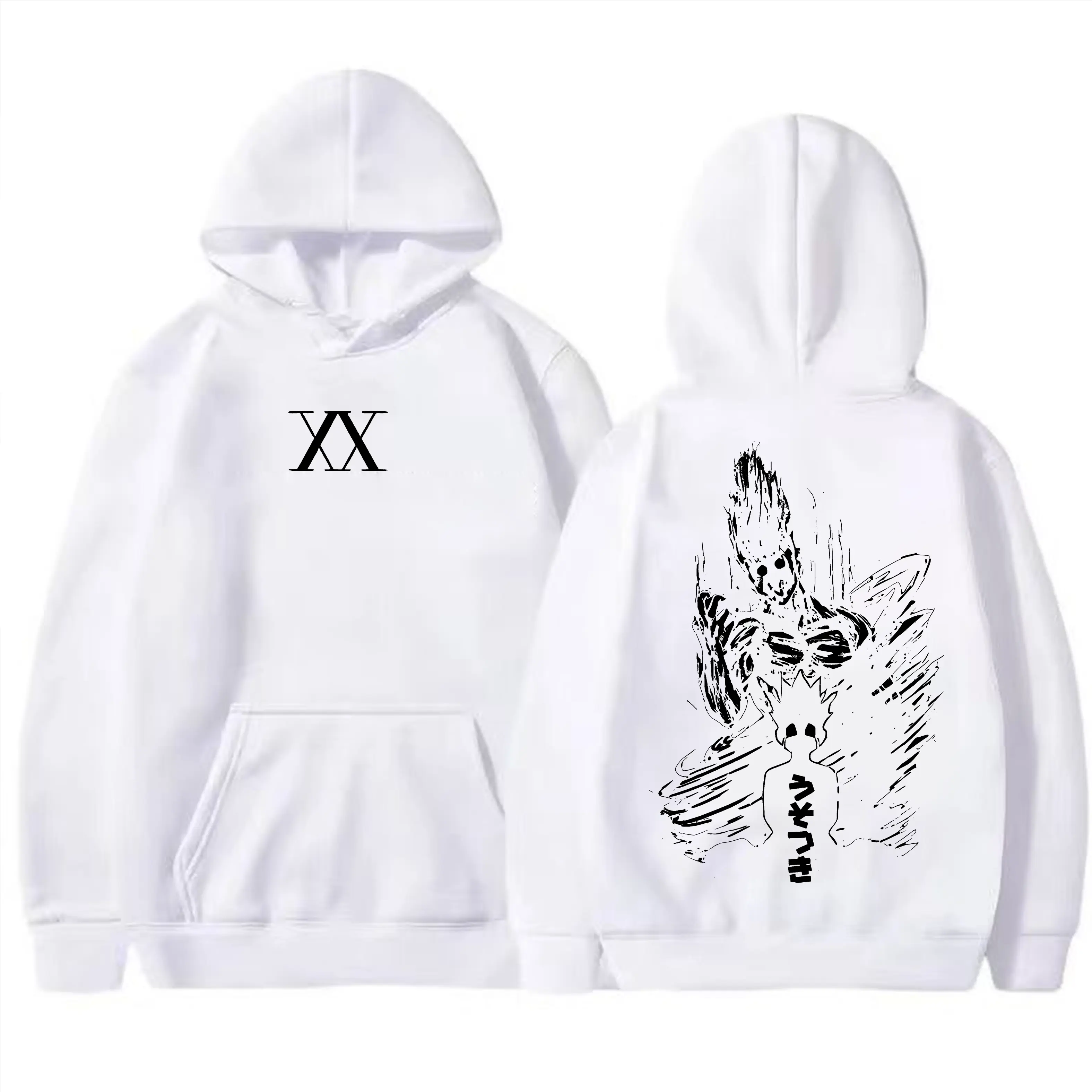hooded sweatshirt-white