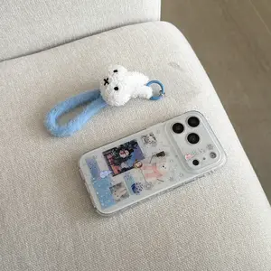 Heart Edge Dual Layer Snowman Puzzle Miffy Phone Case, Fits iPhone 17 Pro Max, iPhone 16, iPhone 14, iPhone 15, iPhone 13